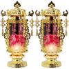 Pair of Urushi Product Bon Festival Lanterns, Bubble Lanterns, Size 5, Brown