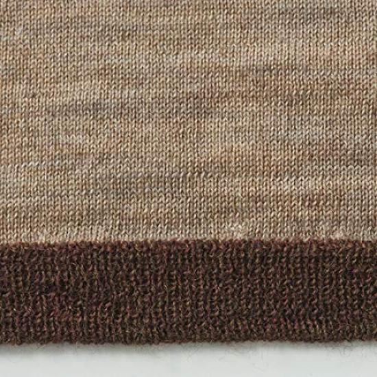 Autumn Nico Stole Poncho Kinomi Colors Merino Wool Stylish for Women [Saifuku Co., Ltd.] (5 Available) Cardigan, Thick, Fall/Winter Throw, (Mocha) #07