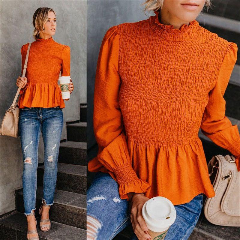 Fashion Women Summer Loose Casual Long Sleeves Lace T Shirt Blouse Tops For Effortless Style
