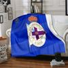 Deportivo A Coruna Crest Flannel Blanket, Soft Polyester, Modern Design, All-Season for Camping, Travel, Gifts for holidays or birthdays