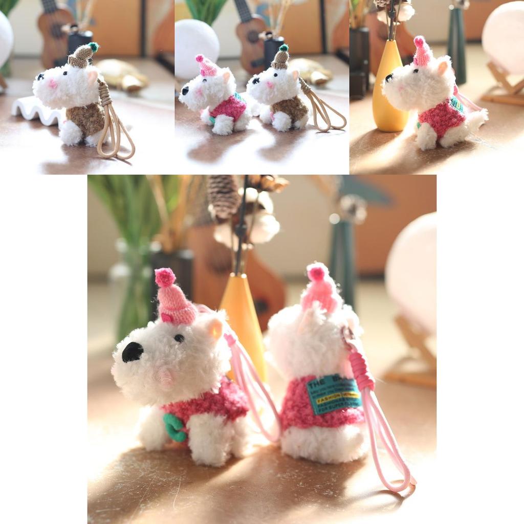 Dog Highland West Plush Toy Keychain Pp Cotton Stuffed Gift For Kids Girls