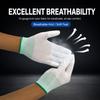 10Pairs Nylon PU Coated Work Gloves, 13-Gauge Breathable Anti-Slip Gloves for Repair, Construction and Gardening