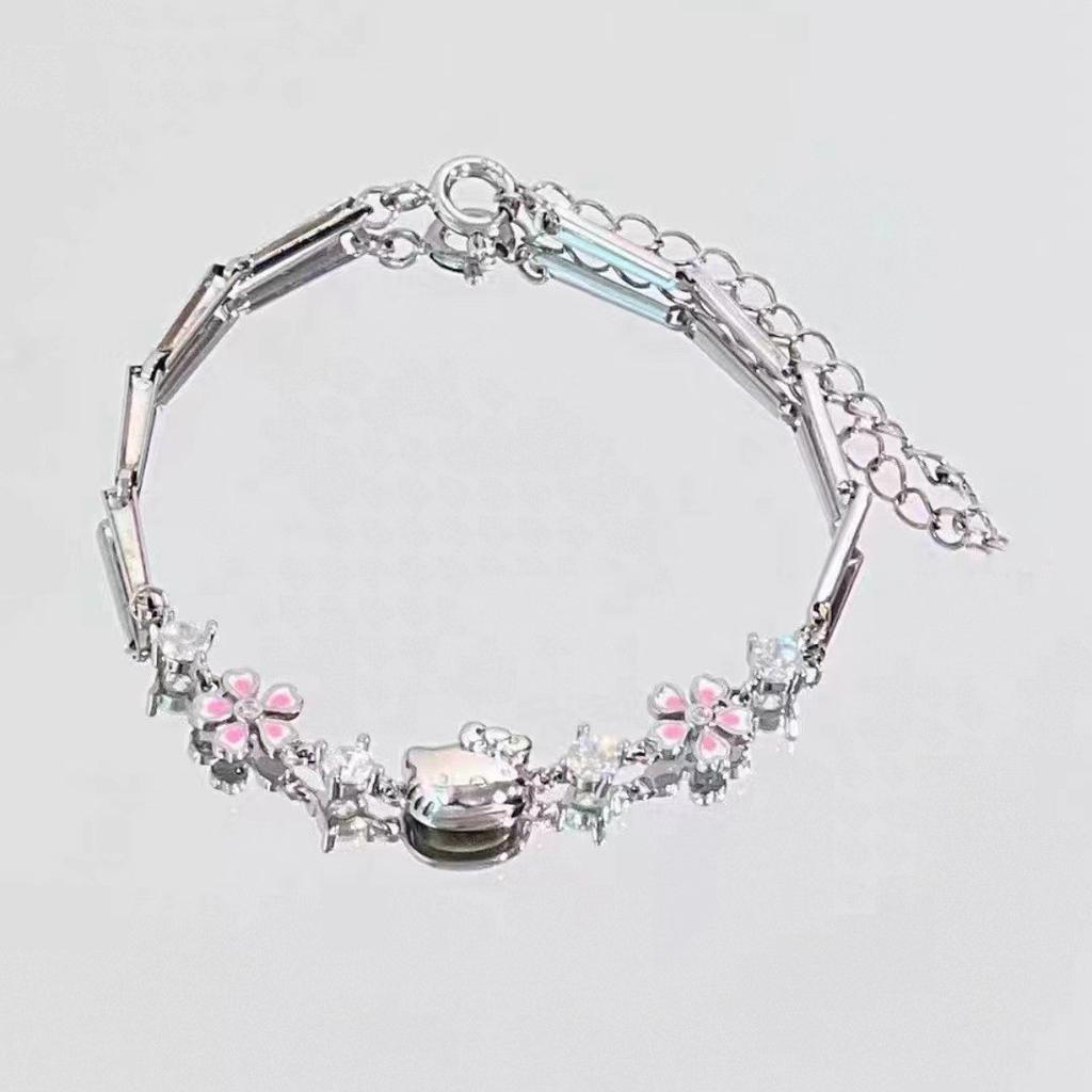 Cool Pull Temperament Winter Snowflake Exquisite Light Luxury Niche Design Zircon High-End Jewelry Adjustment Fashion Bracelet