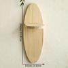 Oval Floated Shelf for Wall, Home Decor Organizer Storage Rack Wall Mount Wood Display Stand