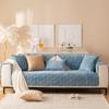 Autumn and Winter Plush Super Soft Solid Color Quilted Sofa Cushion Modern Simple Non-Slip Sofa Cushion Towel