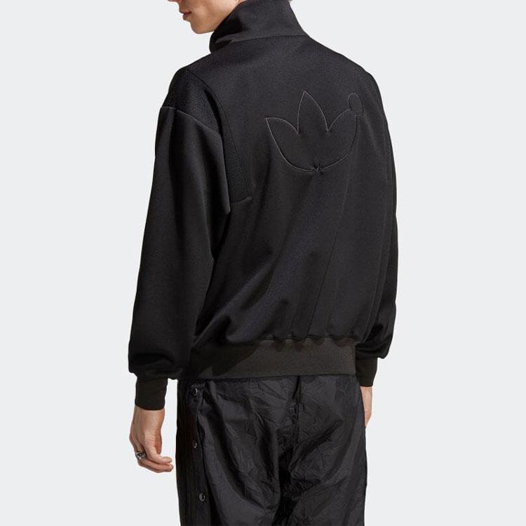 Adidas Solid Color High Collar Long Sleeve Jacket Men Outerwear Black IA2439