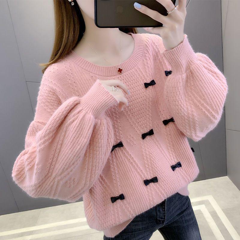 Maglioncino Corto a Vita Alta da Donna Maglietta Base alla Moda da Donna per Autunno e Inverno