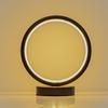 Nordic Circular LED Night Light, Minimalist Ring Soft Table Lamp, Bedroom Bedside Ambient Decor Lamp, Black & White Available