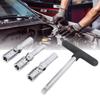 Glow Plug Socket Tool Set 3/8in Dr T Bar 8mm 10mm 12mm Broken Glow Plug Removal Tool For Automotive Repair