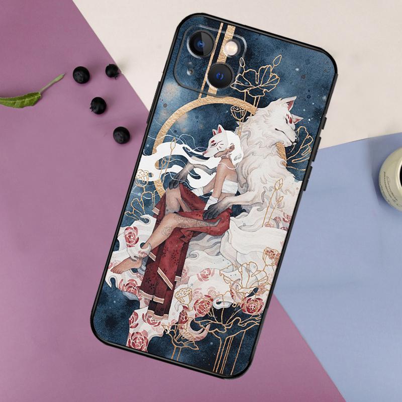 

Стиль аниме, лиса, силиконовый чехол для iPhone 17 14 13 12 11 15 Pro Max 16 Plus 12 13 Mini 16e 17 Air, задняя крышка iPhone 17