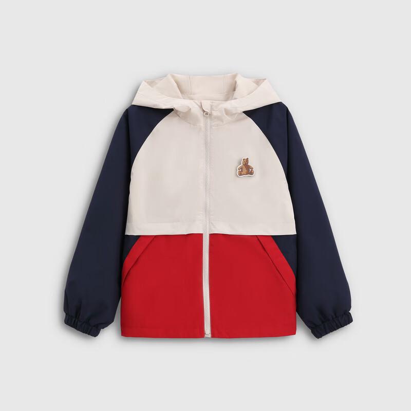 GAP Boys' Bear Logo Hooded Windbreaker Jacket