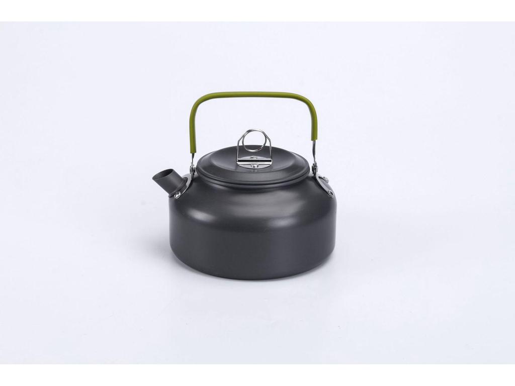 Outdoor Camping Cookware Set: Portable Teapot & Folding Cutlery