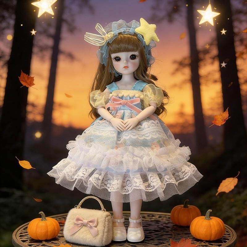 30cm Lolita Doll Outfit Set 6-Point BJD Dolls Clothes Only Non-Plush Toy Girls Ages 4-6