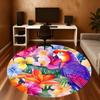 1pc parrot flowers Round Chair mat Area Rug - Non-Slip, Floor Mat for Office, Bedroom, and Indoor Decor c1125863