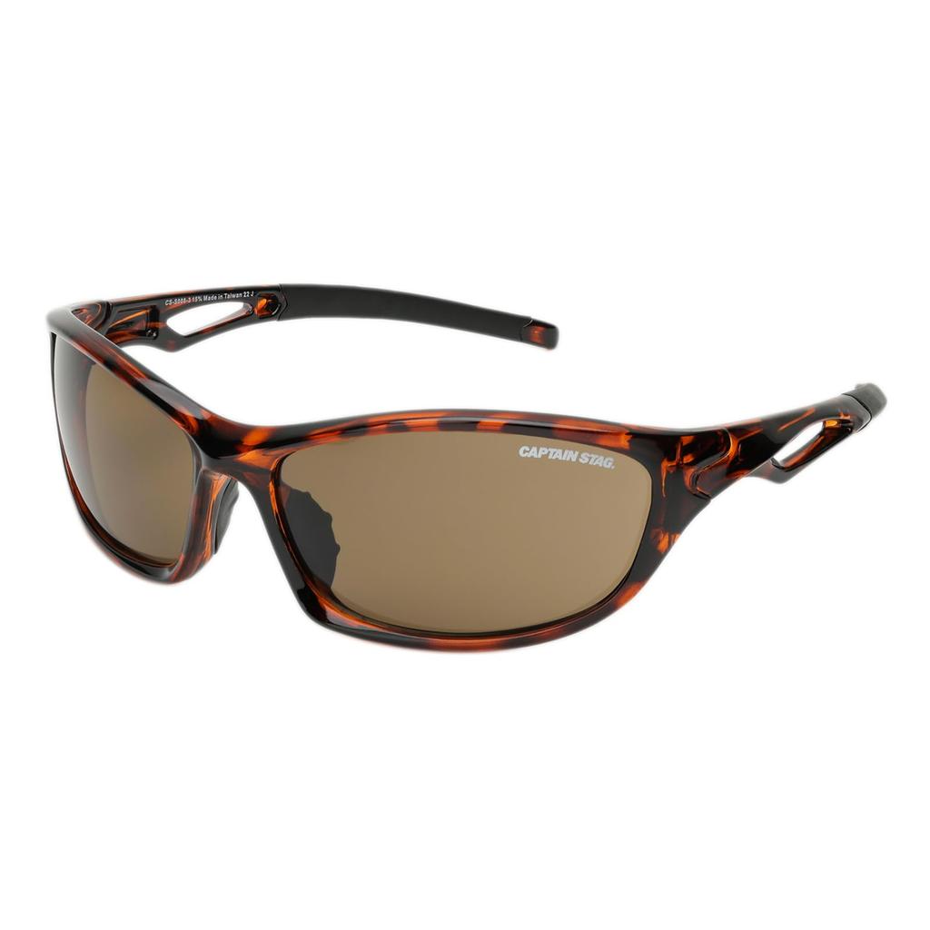 Captain Stag Men's Sports Sunglasses, Plastic Frame, Brown, CS-S008-3