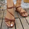 Plus-size Fashionable Thong Flat Sandals for Women, New Summer Style, Solid Color, Casual Wear, Elastic Band Sandals