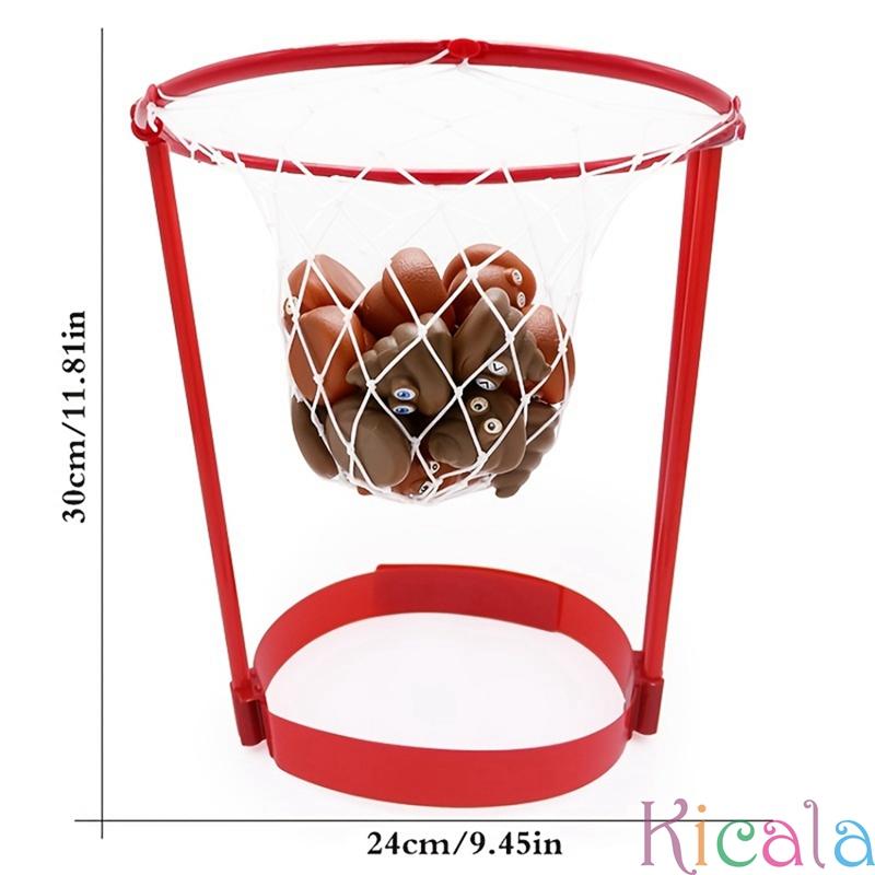 1 Set Poop Head Hoops For Kid Adults Carnival Game Adjustable Basket Net Headband Party Birthday Family Indoor Game For Christma