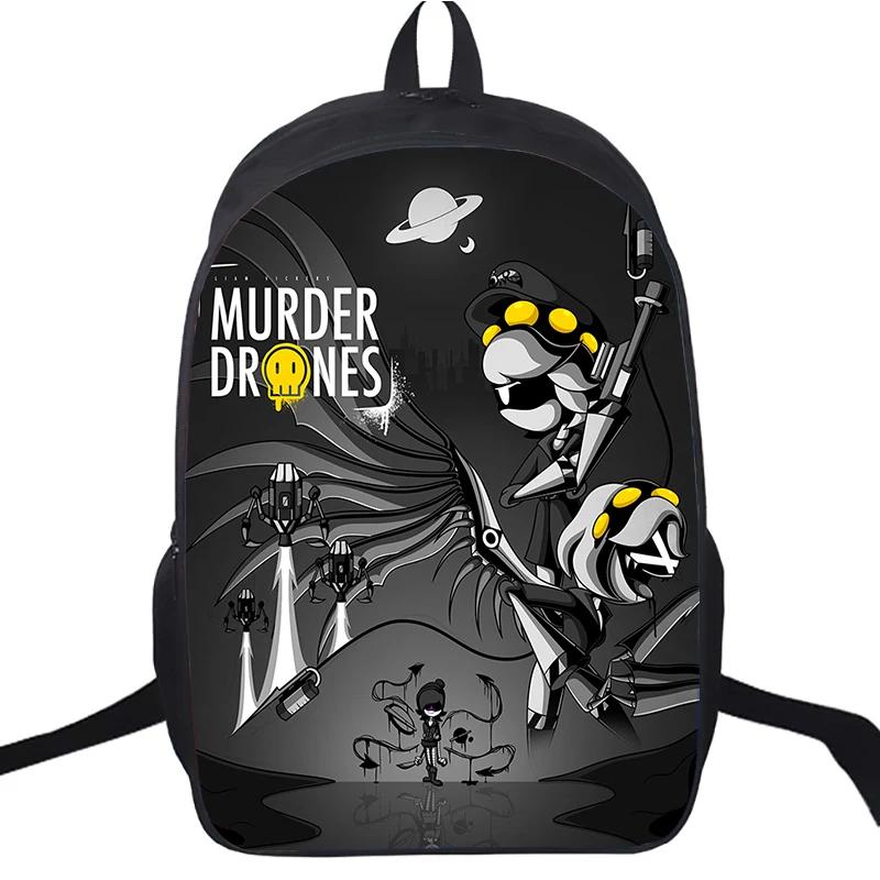 NEW Cartoon Murder Drones Backpack School Bag Boys Girls Daily Backpack Large Zipper Backpack Students Anime Book Bags Best Gift