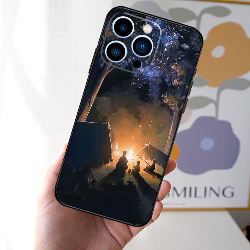 Nature Camping Art Phone Case For iPhone 13 12 11 Pro Max 13 Mini X XR XS Max 7 8 Plus SE 2020 Back Cover