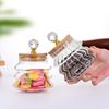 Striped Pattern Tea Sealed Jar Transparent Grains Jar Simple Kitchen Storage Bottle  Candy