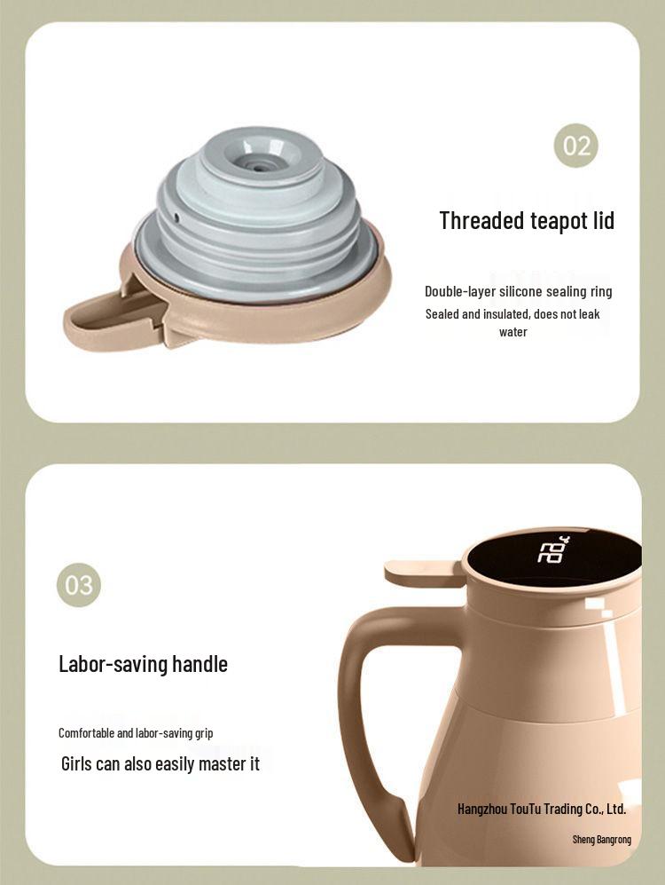 Smart Insulated Large Capacity Thermos Kettle for Boiling and Keeping Water Warm