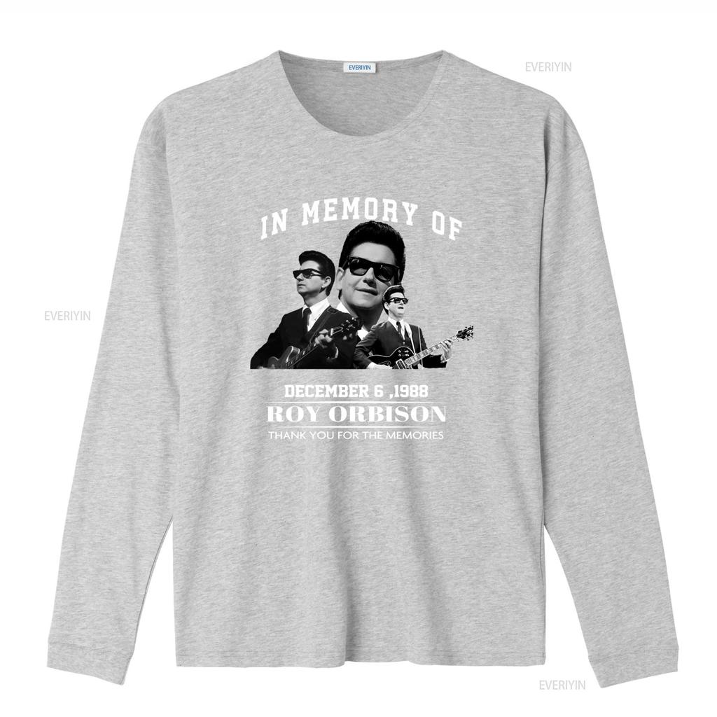Roy Orbison Tribute T Shirt In Memory Of December 6 1988 Thank You For The Memories Sizes S 5XL vintage Washed Casual