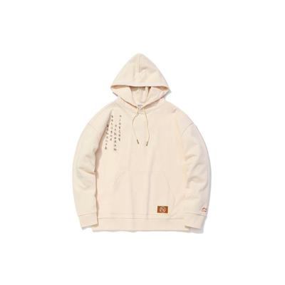 Li Ning Casual Sports Long Sleeve Loose Hooded Sweatshirt Men Sweatshirt Swan-White AWDQ475-1