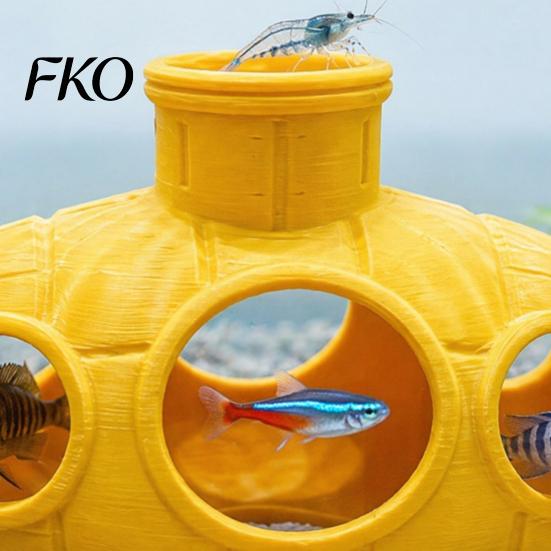 Retro Submarine Ornament 3D Printed Hollow Fish Tank Decorations, Aquarium Shrimp Hideout Breeding Ornament, Hiding Cave Shelter for Betta