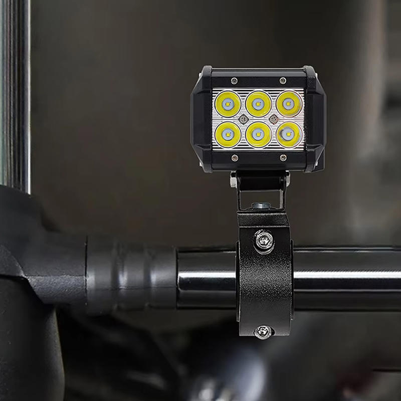 Universal Motorcycle LED Spotlight Mount Bracket - 360° Rotating Aluminum Clamp with Expansion Fixing, Shockproof for Off-Road & Street Use