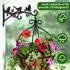 2Pcs Metal Plant Hanger Bracket 9/10/12 Inch Iron Hanging Hook Indoor Outdoor Flower Basket Wall Hanger For Flower Pot Lantern