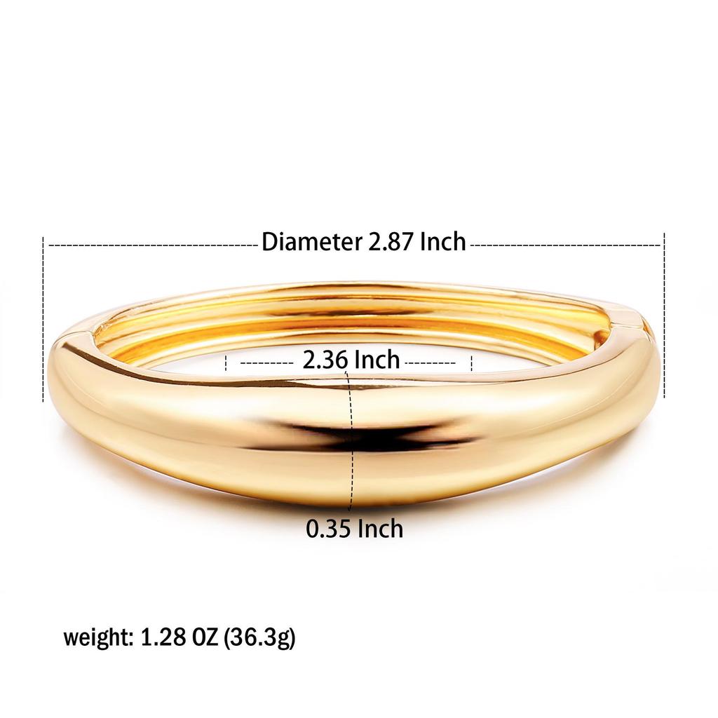 Non-Fading Gold Alloy Open Bangle: Personalized High-End Women's Jewelry