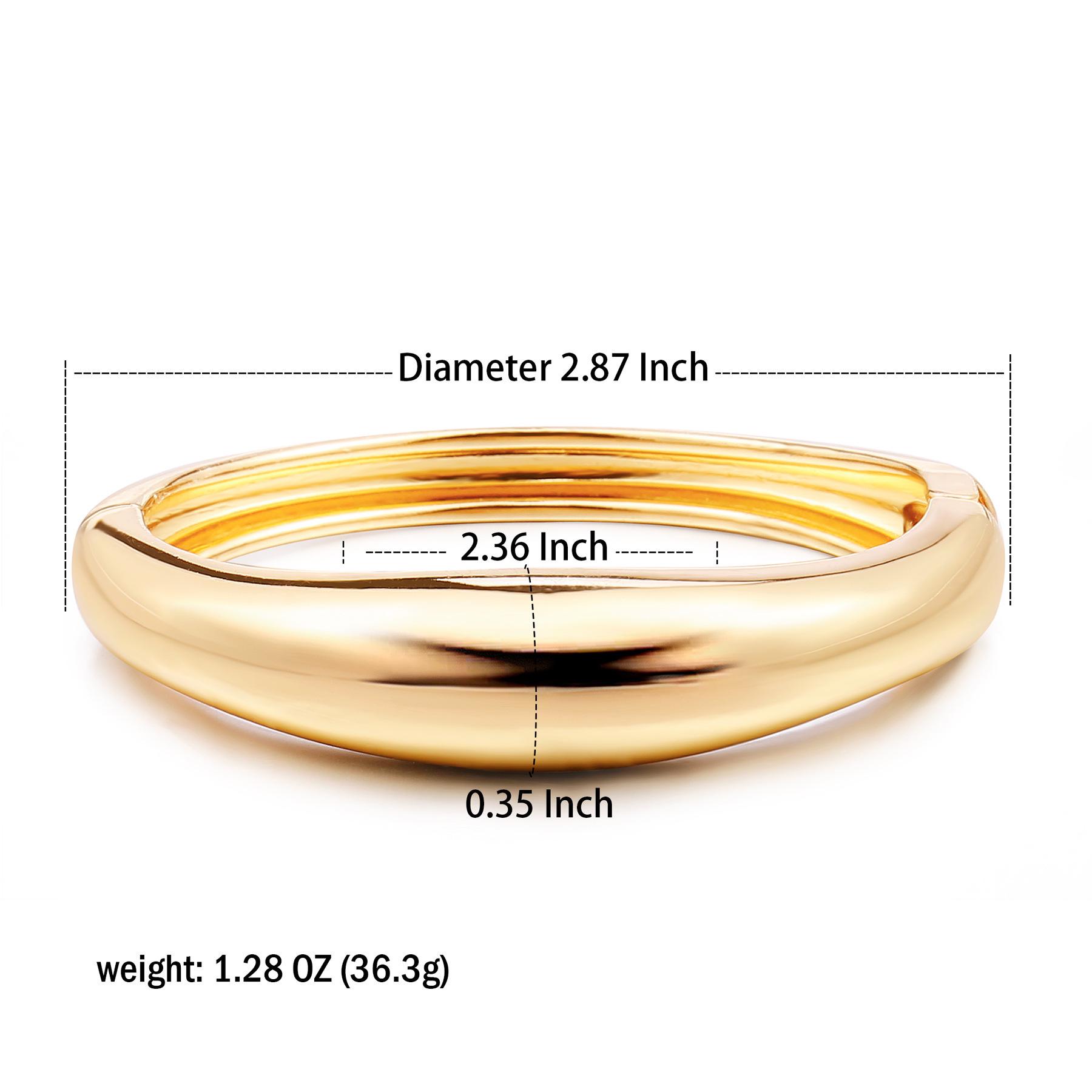 Невыцветающий золотой сплав Открытый браслет-манжета: Персонализированные женские ювелирные изделия высокого класса золотой
