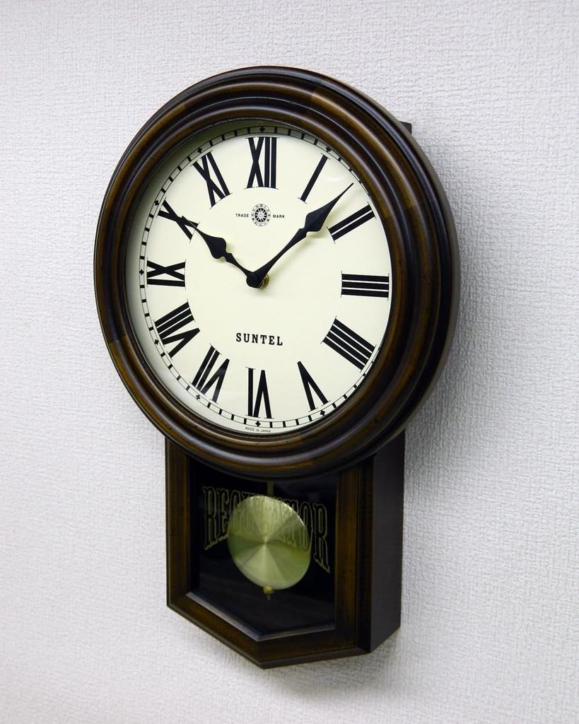 Santell Japanese-made Modern Antique Pendulum Clock (Roman Letter Round Type) QL723R-AN
