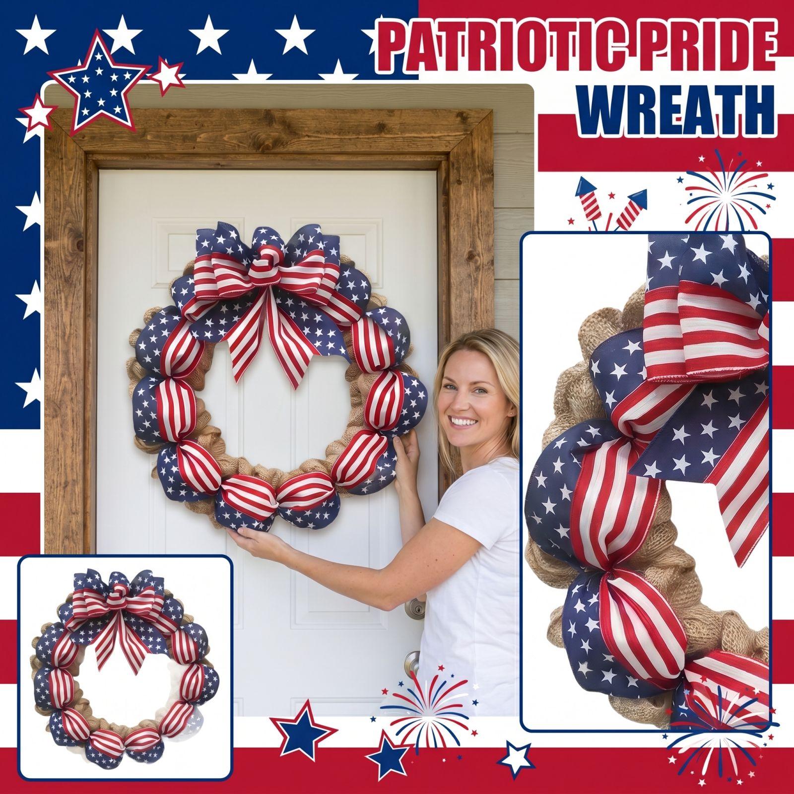 

Soft & Material:Crafted From Flexible Soft Rubber, This Independence Day Wreath Decoration Is Built To Last For Seasons Of Festive Use. One Size