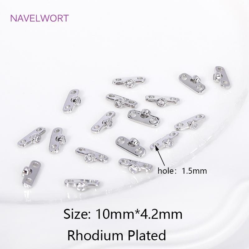

Shiny Zircon Multi-designs 18K Gold Plated Metal Spacer Findings Spacers Separators For DIY Beading Jewelry Making Accessories 4 pieces