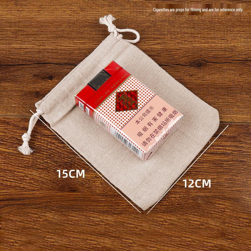 Cotton Drawstring Bag with Printed Logo for Rice Storage