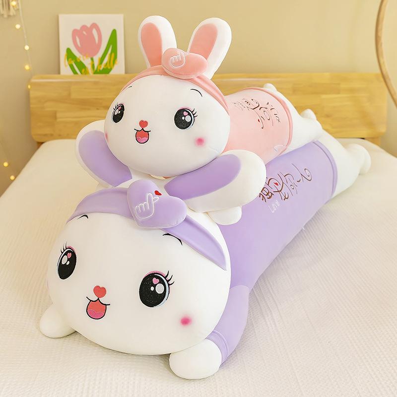 Cute Heart-brow Rabbit Pillow Plush Toy Girl Long Strips and Legs Sleeping Doll Doll Doll Gift