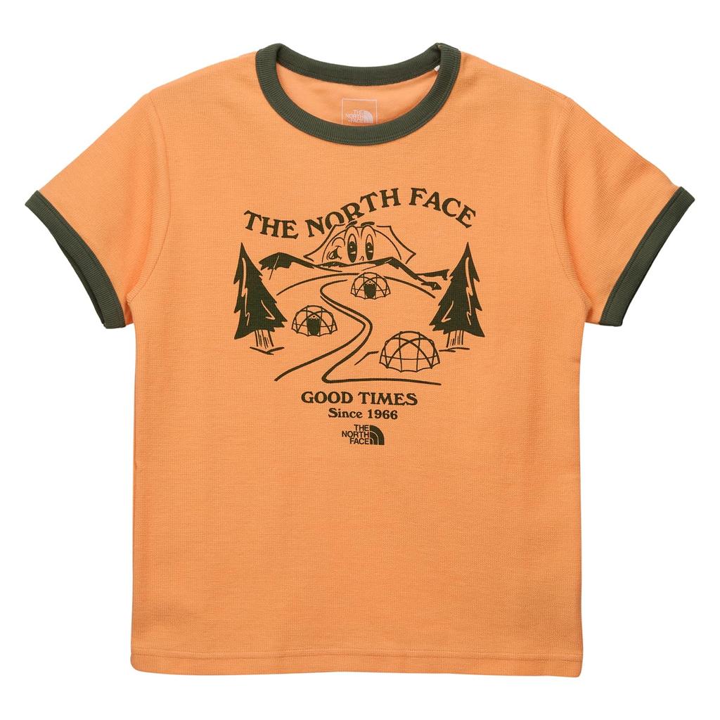The North Face Latch Pile Ringer Bright 100 S/S Tee, Cantaloupe,