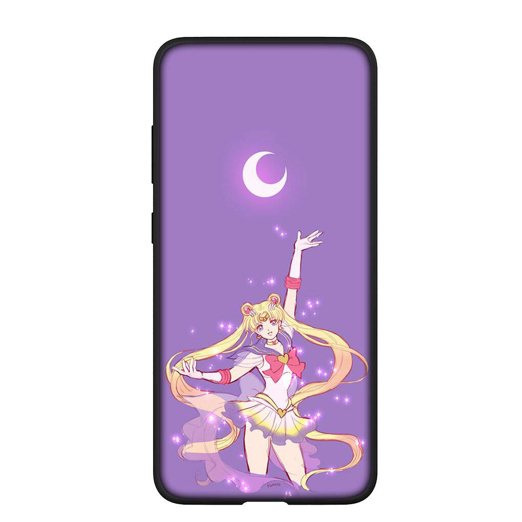 Phone Case for Samsung Galaxy S25 S23 S22 S24 Ultra FE A05 A06 A15 A16 A36 A37 A35 A54 A55 A56 A57 A25 A26 A53 Wallpaper Sailor Anime Moon Girl Cover