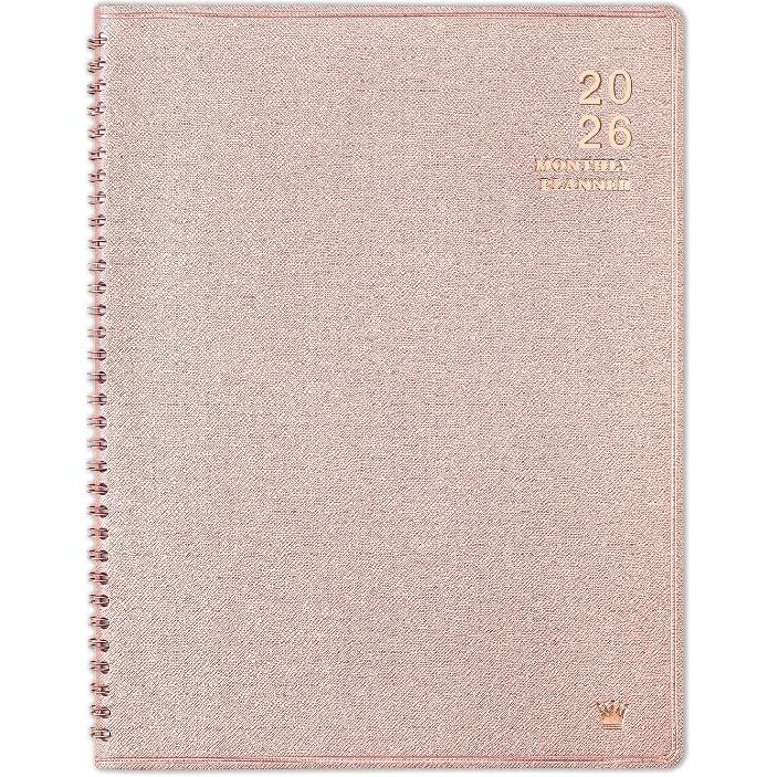 2026 Monthly Planner - 9   x 11   Monthly Planner/Calendar 2026 from JAN. 2026 - DEC. 2026, 12-Months Calendar Spiral Bound with Soft Leather Cover, 2026 Monthly Planner