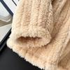 Women's G5Z Striped Plush Zipper Pajama Set - Cozy Velvet for Autumn/Winter