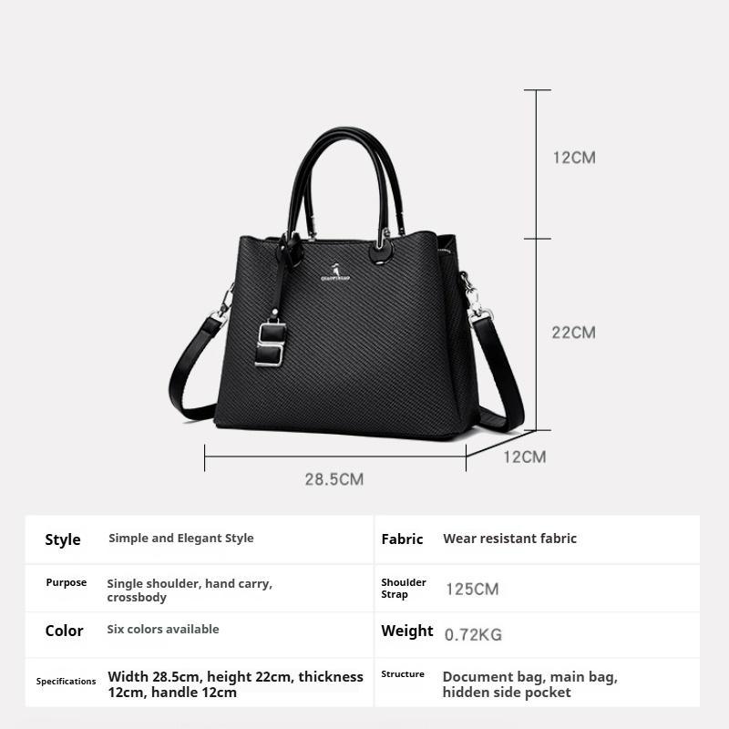 Simple Tote Bag High-end Fashion Large-capacity Women's Bag Commuter Shoulder Bag Messenger Bag