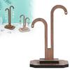 Wooden Hook Earring And Necklace Display Stand Jewelry Organizer Rack For Desktop Use