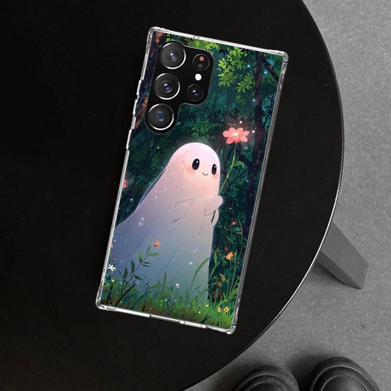 Cute Halloween Ghost Phone Case Cover for Samsung Galaxy S26 S25 Edge S24 S23 Ultra S22 Plus S21 FE S20 + Art Customized Fundas