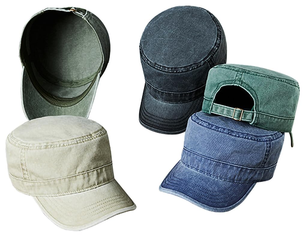 Laquest Washed Work Large Vintage Cap, Size, 100% Cotton, Simple, Style, Men's/Women's (Navy)