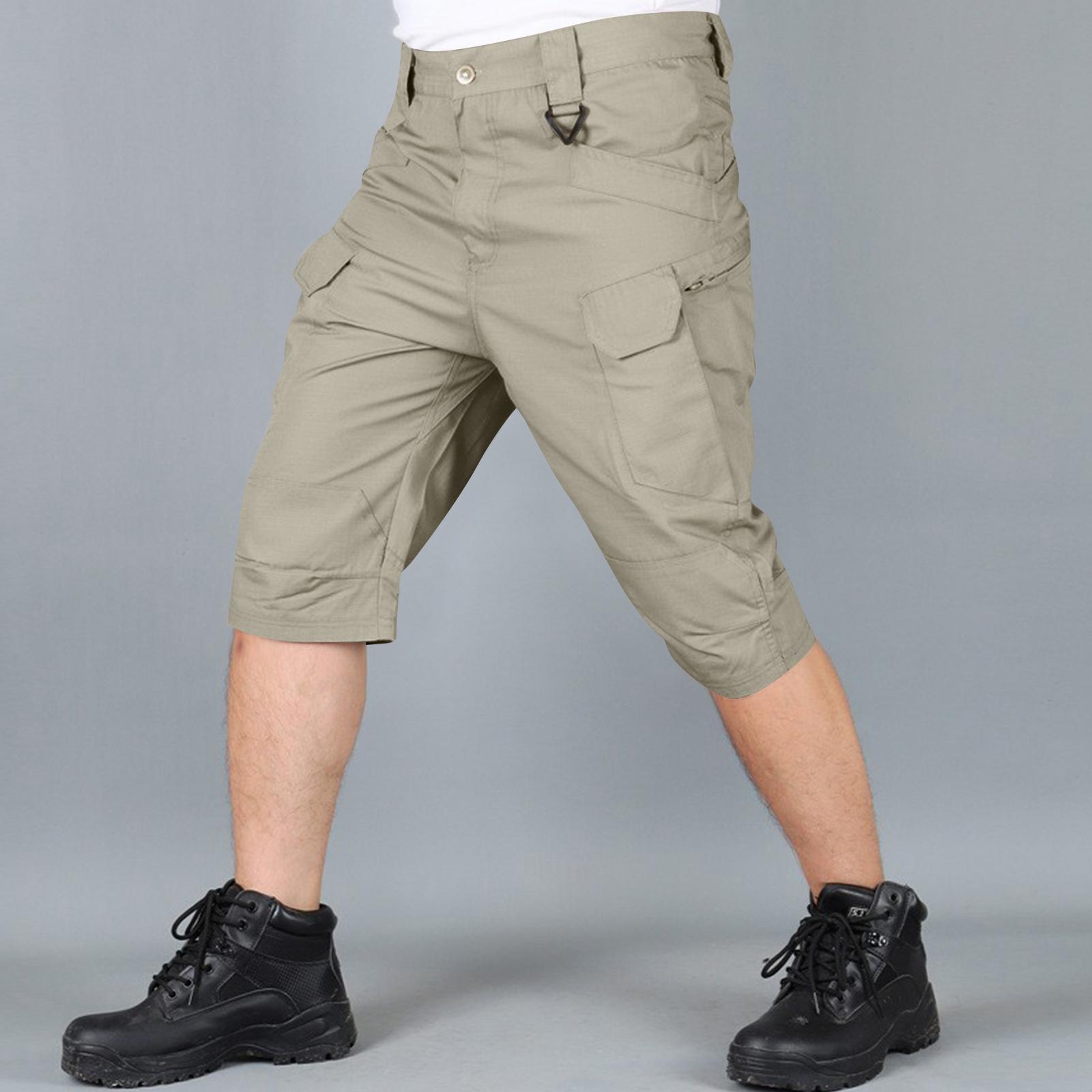 

Men s Cargo Shorts Loose Fit Casual Hiking Shorts Outdoor Fishing Shorts With Multi Pockets XXXL хакі