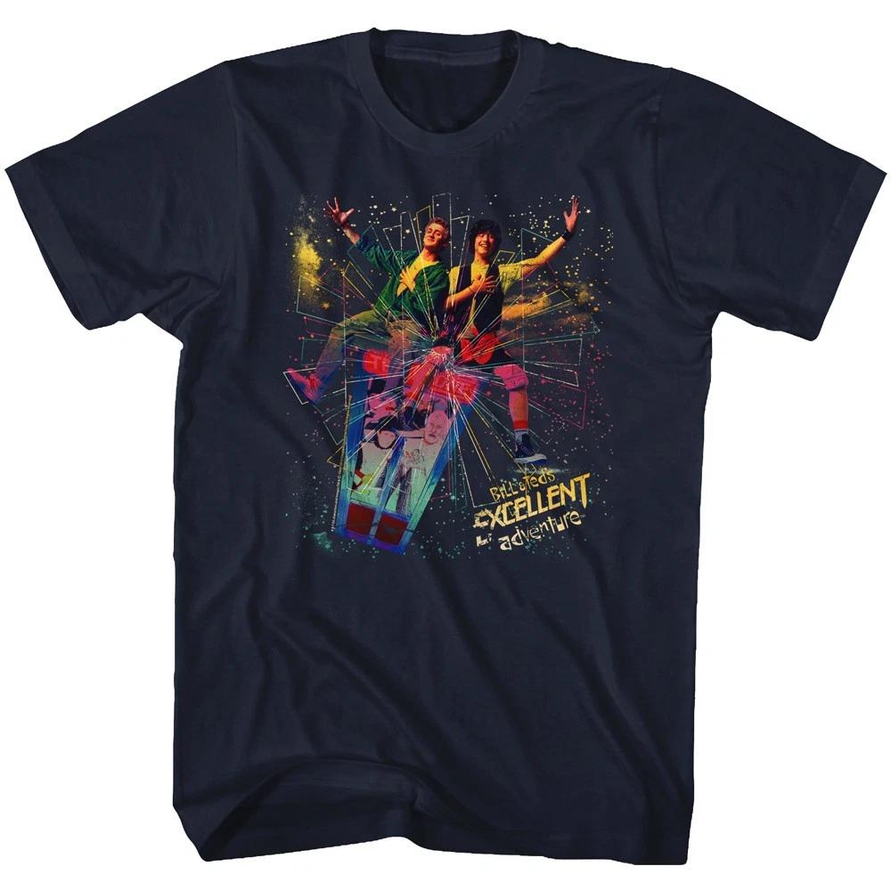 

Bill & Ted s Excellent Adventure Movie Phonebooth Busted Glass Men s T shirt L