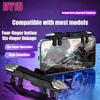 DY15 Mobile PUBG Game Trigger Aim Shooting ABS Alloy Key Button Six Finger Stretchable Sensitive Game Controller for IOS Android 5