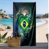 Brazilský fotbalový potisk Plážová osuška Rychleschnoucí Super savá Měkká osuška do koupelny na plavání Pláž Cestování Fanouškovský Suvenýr Dárek