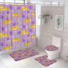Tiger Shower Curtain Set Tropical Palm Leaf Wildlife Animal Jungle Zebra Leopard Bathroom Curtains Rug Bath Mat Lid Toilet Cover